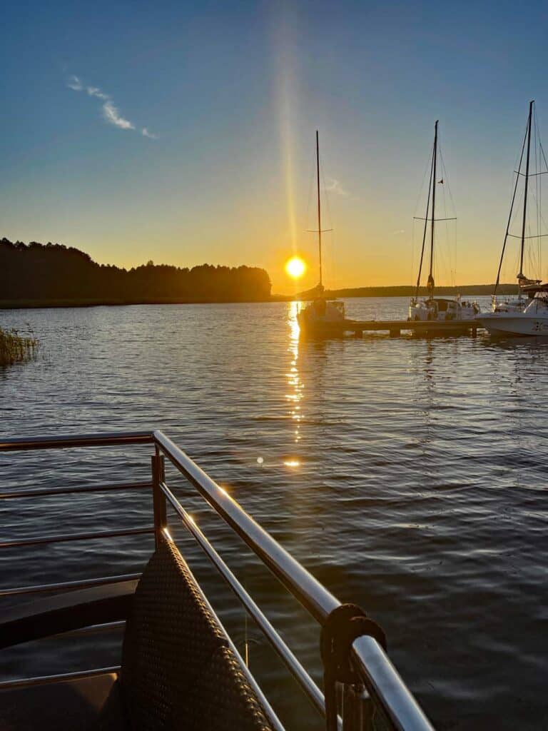 sonnenuntergang masuren ferienhaus